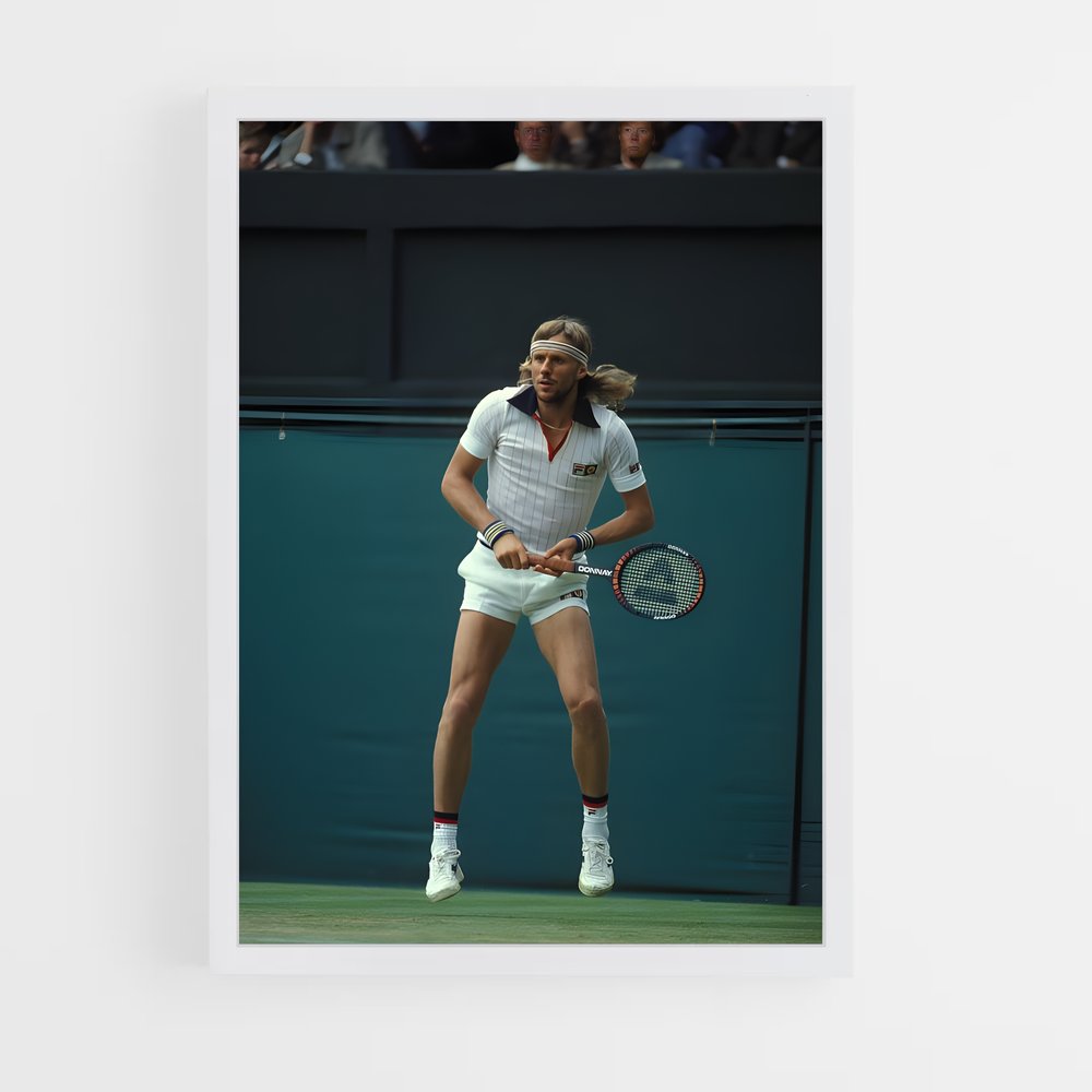 Poster Bjorn borg athlétique – affiche Tennis (vue 3)